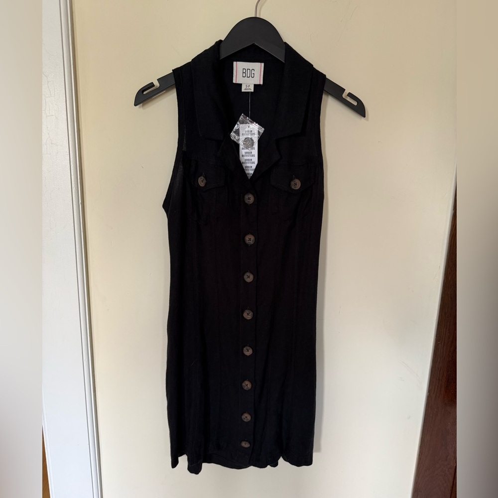 BDG Linen Button Front dress- NWT